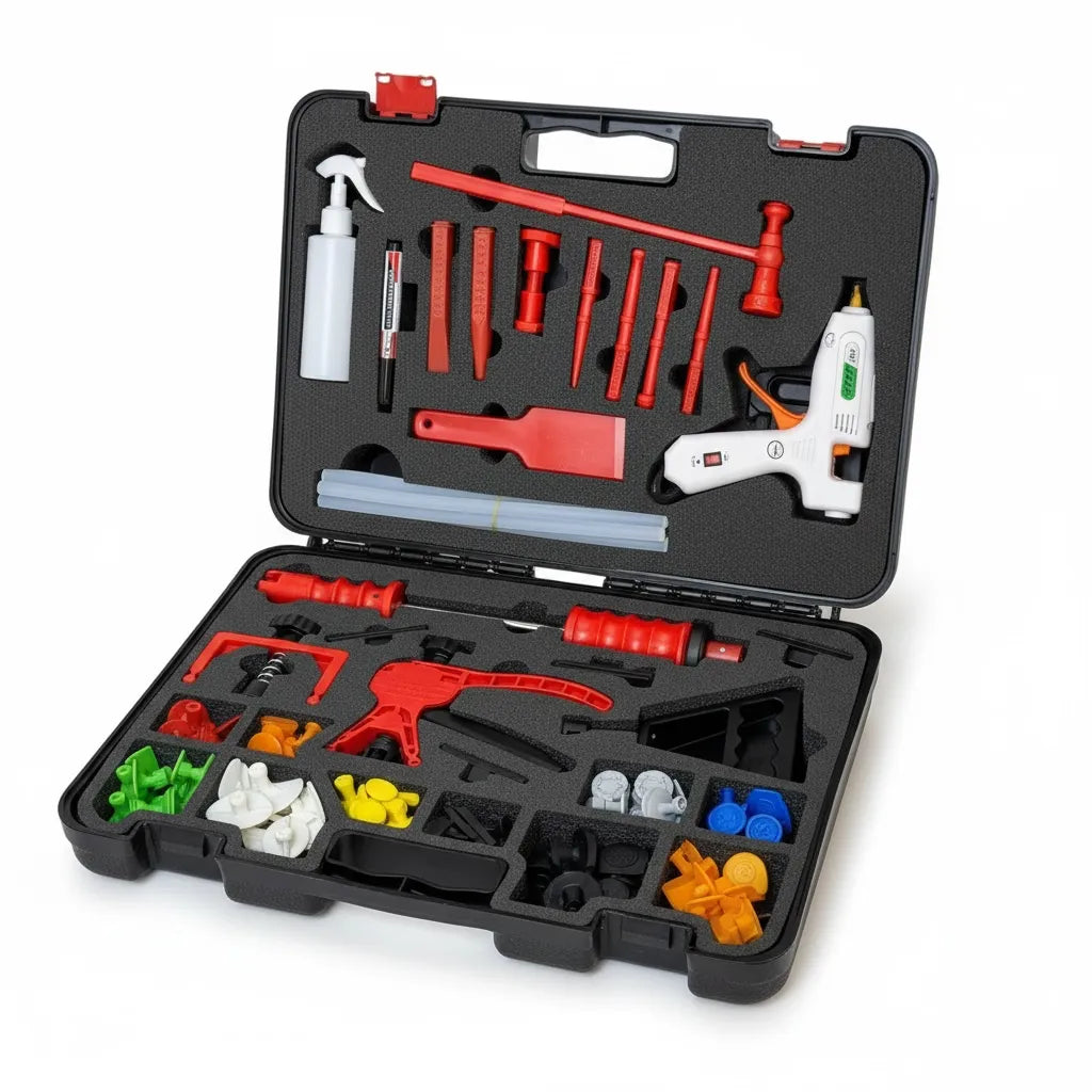 Comprehensive 145-Piece Paintless Dent Repair Tool Kit with Bag