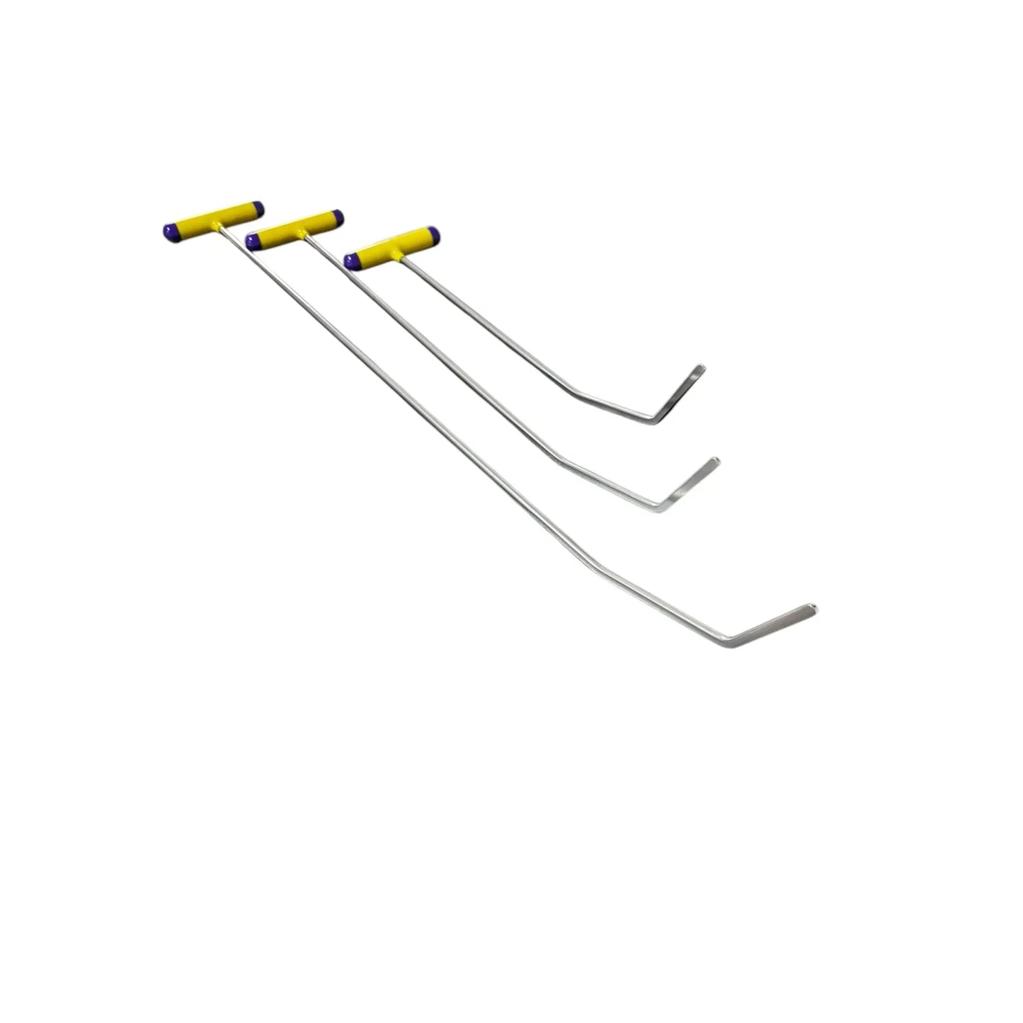 Zelvora Edition 3-Piece Double Bend Round Tip Steel PDR Tools – Paintless Dent Repair Rods InoxPDR