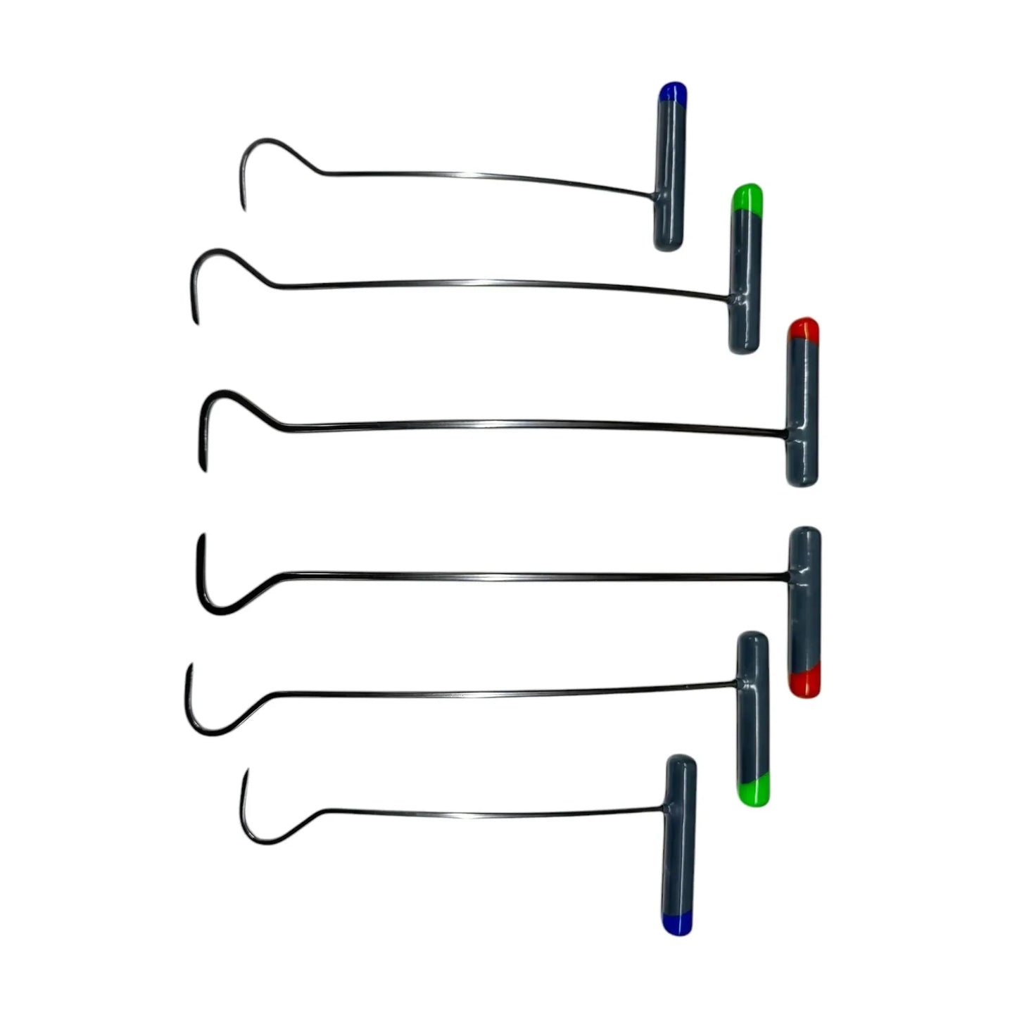 Lurencia Edition 6-Piece Sharp Tip C-Bend Left & Right Steel PDR Tools – Paintless Dent Repair Rods InoxPDR