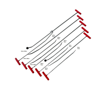 10 Pieces White Steel Paintless Dent Repair Rod Set with 2 Interchangeable Tips - Arklow Edition InoxPDR
