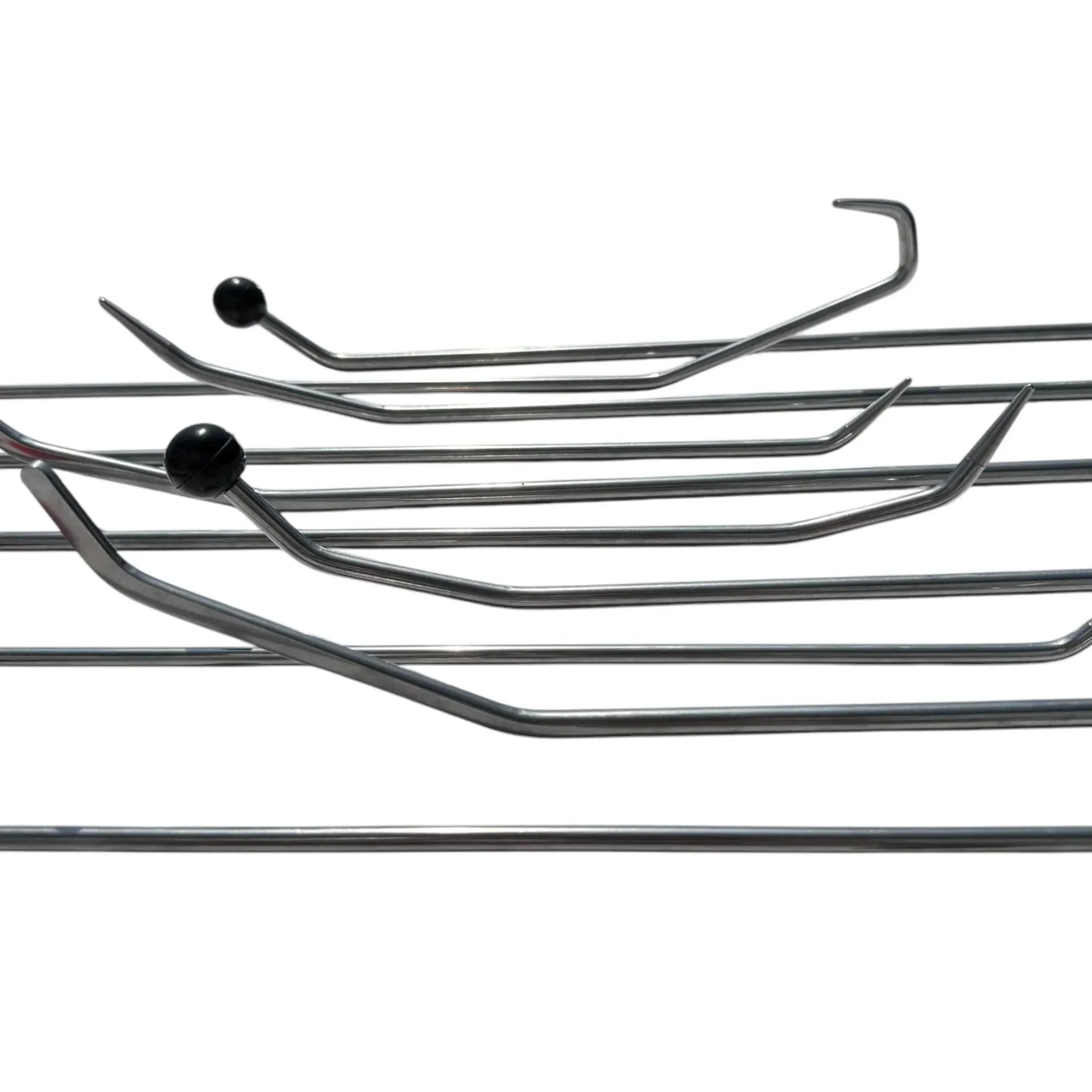 10 Pieces White Steel Paintless Dent Repair Rod Set with 2 Interchangeable Tips - Arklow Edition InoxPDR