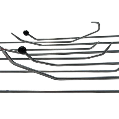 10 Pieces White Steel Paintless Dent Repair Rod Set with 2 Interchangeable Tips - Arklow Edition InoxPDR