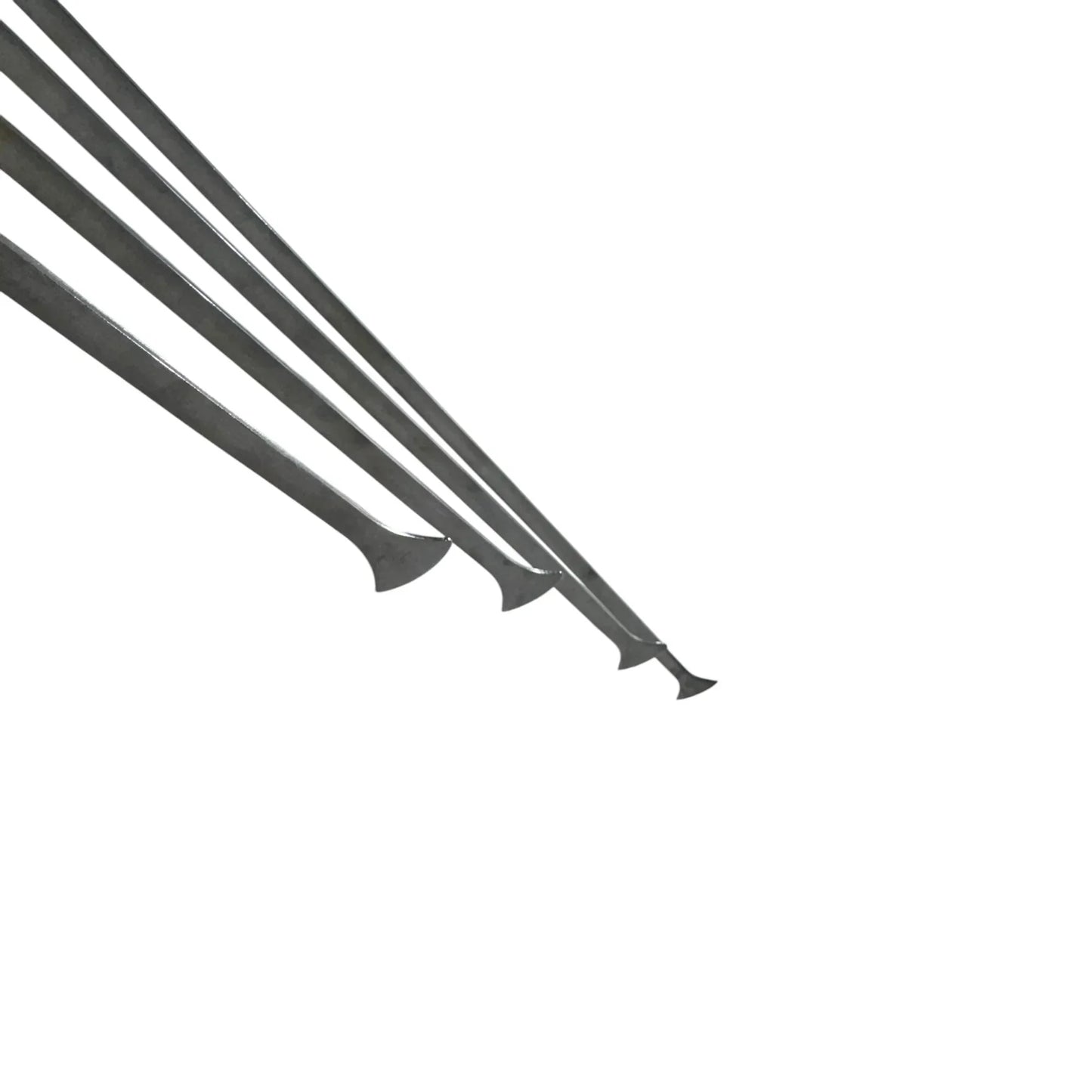 Mardin Edition 4-Piece 20cm White Steel Whale Tail PDR Tools – Paintless Dent Repair Rods InoxPDR