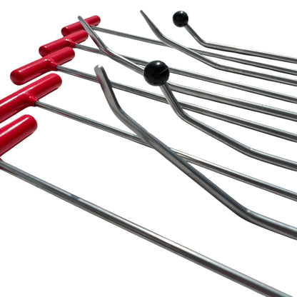 10 Pieces White Steel Paintless Dent Repair Rod Set with 2 Interchangeable Tips - Arklow Edition InoxPDR