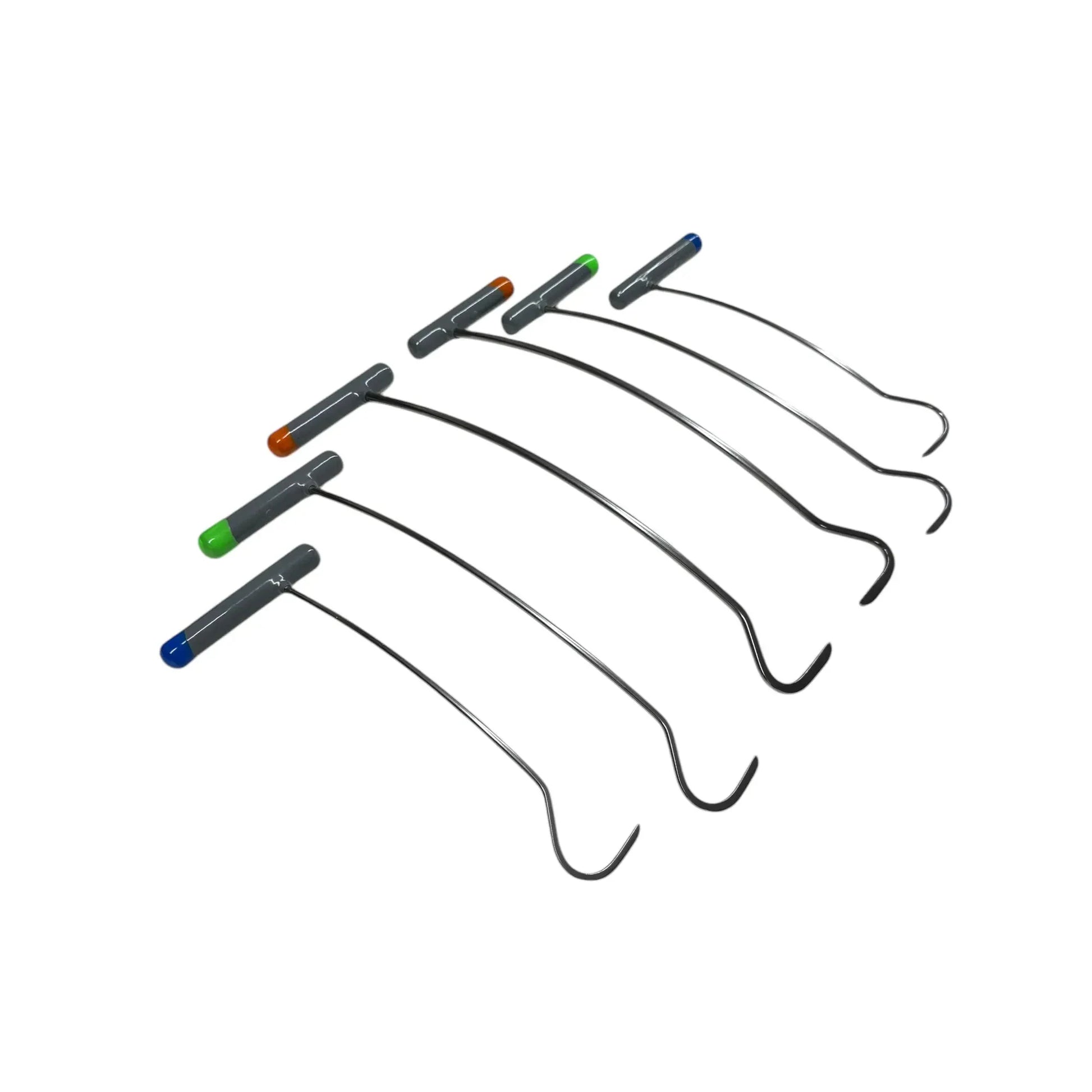 Lurencia Edition 6-Piece Sharp Tip C-Bend Left & Right Steel PDR Tools – Paintless Dent Repair Rods InoxPDR