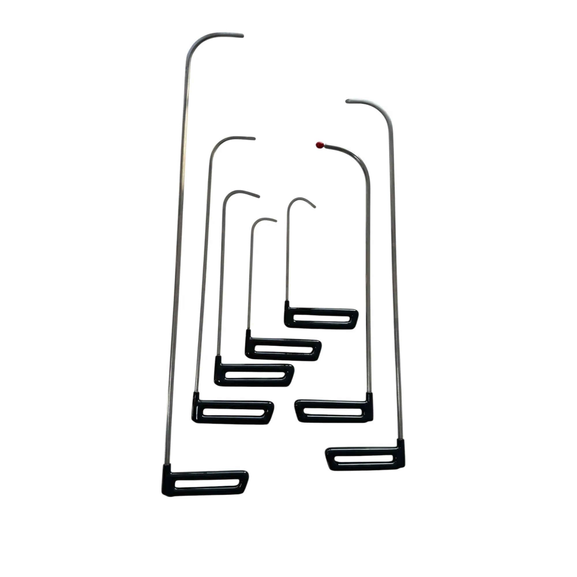 PDR INOX Savona Edition 7-Piece Dent Repair Rod Set – Black Grip Handle, 5–8mm Shafts, 20–75cm Lengths